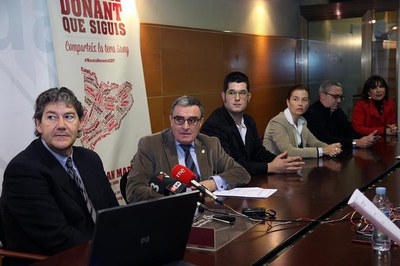 Roda de premsa de presentació de la Marató de Donants de Sang.