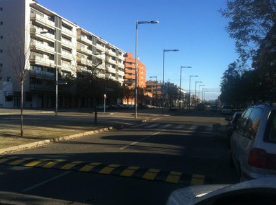 També s'han instal·lat noves bandes reductores al carrer Corregidor Escofet.