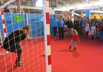 Lorena també ha defensat la porteria del Gol Solidari.
