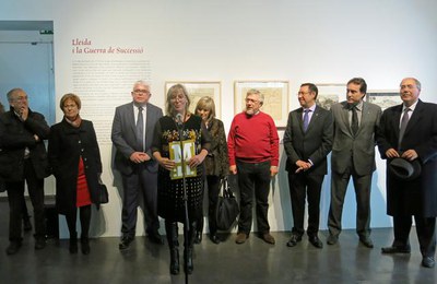 Montse Parra ha assistit a la inauguració de l'exposició Catalunya i la Guerra de Successió al Museu de Lleida.