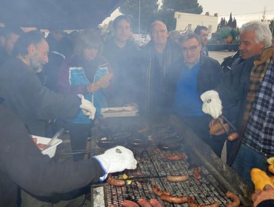 L'esmorzar a la Cooperativa amb motiu de Sant Antoni Abat a Lleida.