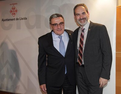 L'alcalde, Àngel Ros, ha agraït la gran tasca desenvolupada a la Paeria pel fins ara tinent d'alcalde, Josep Presseguer.