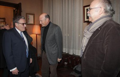 Ros ha presidit la recepció a Ibarretxe i a Carod-Rovira a la Paeria.