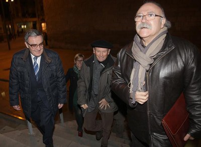 El paer en cap ha presidit la presentació del llibre "2014" de Carod-Rovira a la Regidoria de Cultura, amb la presència de l'exlehendakari Ibarretxe.