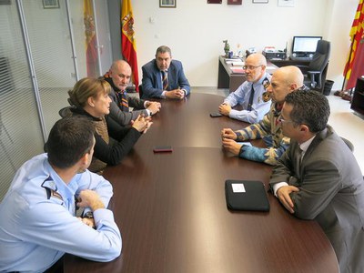 Fotografia de la trobada amb representants de l'Ajuntament de Logronyo.