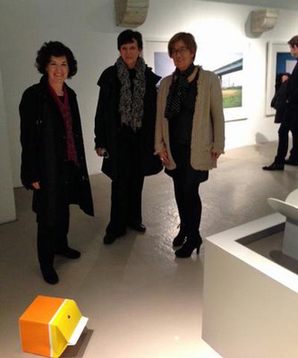 Montse Parra i Glòria Picazo, a la inauguració de l’exposició “Double sens”, al Fonds Régional d’Art Contemporain de la Corse.