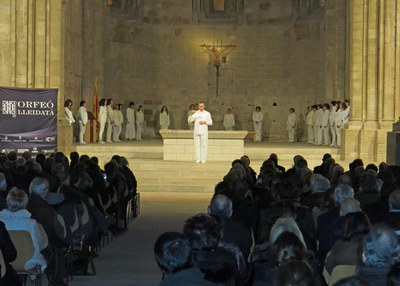 La tinenta d'alcalde Montse Parra ha assistit al concert "Blanc" que l'Orfeó Lleidatà ha ofert a la Seu Vella.