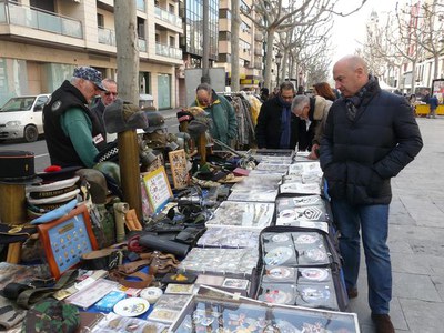 El mercat d'Antinguitats, a la Rambla de Ferran.