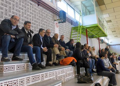 L'alcalde Ros ha assistit al matí als partits de la Minicopa d'hoquei patins al pavelló municipal de La Bordeta.