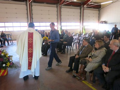 L’alcalde de Lleida, en la celebració de la missa en honor a Sant Joan de Déu, patró dels Bombers.