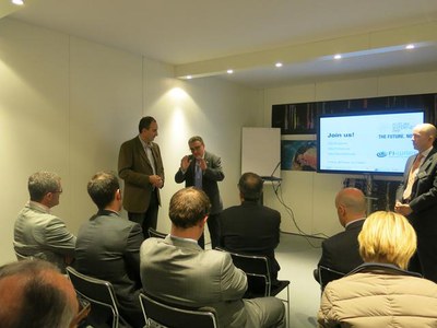 El paer en cap de Lleida, amb Juanjo Hierro, representant de Telefònica Digital..