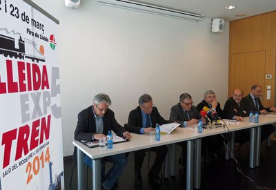 L'alcalde Ros ha presidit la presentació de la 5a edició de Lleida Expo Tren, que es farà del 22 al 23 de març, amb 50 expositors i creix amb la inco….