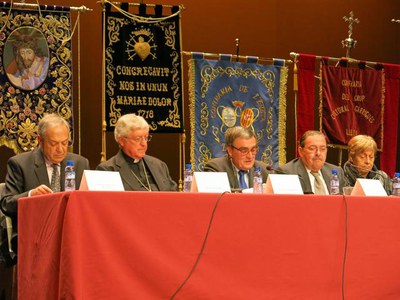 L'acte del pregó de la Setmana Santa s'ha fet al Teatre Municipal de l'Escorxador.