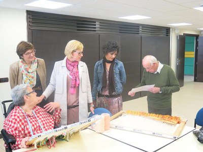 Montse Mínguez ha saludat els participants en els diferents que es realitzen a la seu de l'enitat..