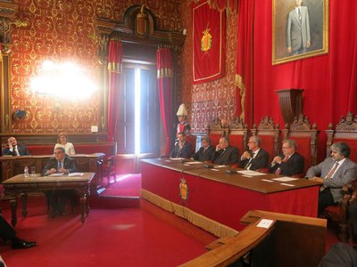 Un moment del pregó, al saló de sessions de Tarragona..