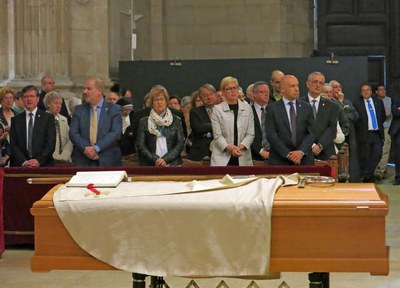 L’alcalde accidental Rafel Peris i diversos paers han assistit a la missa exequial a la Catedral Nova de Lleida pel traspàs del bisbe emèrit de Lleid….
