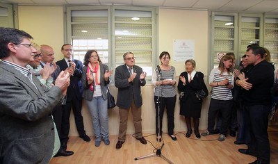 Placa commemorativa en record de Jordi Marimon, en reconeixement al seru servei a la ciutat de Lleida.