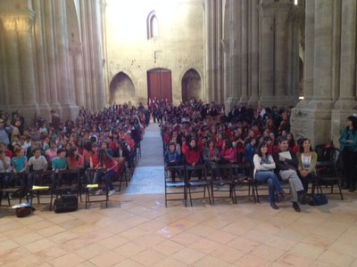 La Trobada de Cant Coral a l’Escola de les Terres de Lleida, aquest matí, a la Seu Vella.