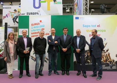 Ha destacat en la Fira F&T l'estand de la Unió Euroepa que mitjançant diverses iniciatives ha difós els programes formatius adreçats als joves.