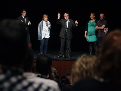 L’alcalde de Lleida ha inaugurat la Fira de Titelles que avui arrenca amb les seves millors gales amb motiu del seu 25è aniversari.