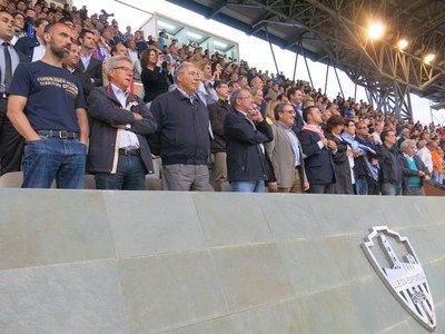 Les autoritats locals han celebrat la victòria del Lleida Esportiu al Camp d'Esports contra el Toledo, que li dóna el passi a la següent ronda de la ….