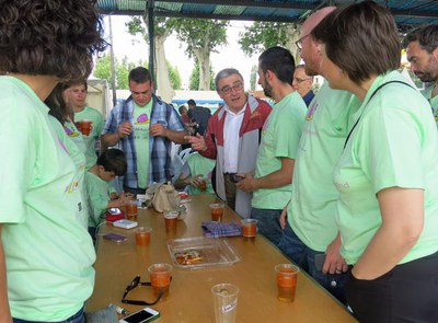 L'alcalde ha saludat el grup d'instagramers que aquest cap de setmana han promocionat Lleida i l'Aplec a través del LleidaAplecWeekend.