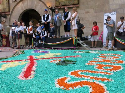 Àngel Ros als actes de cultura popular de la diada de Corpus.