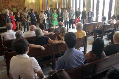La recepció ha tingut lloc al Saló de Sessions.