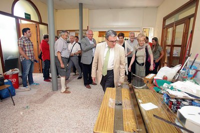 L'alcalde ha visitat les obres d'adequació del centre cívic i del casinet de Llívia.