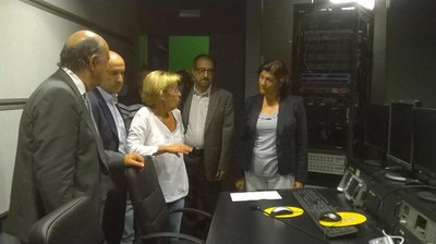 Durant la trobada s'han visitat els diversos platós i sales de postproducció del Magical.