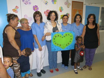 Fotografia de família de l'equip del Servei Maternoinfantil Municipal "Marraco".