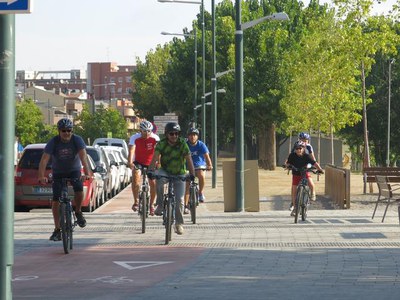 L'alcalde accidental, Fèlix Larrosa, ha participat en la sortida BTT d'avui.