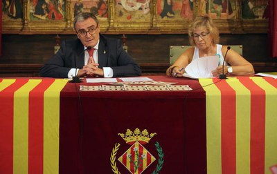 La presentació dels actes oficials de la Diada ha tingut lloc al Saló del Retaule..