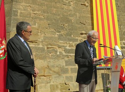 El paer en cap ha felicitat M. Lladonosa pel seu pregó amb motiu de l'Onze de Setembre.