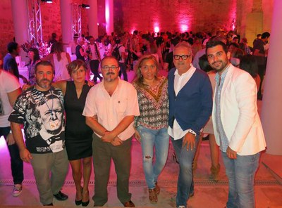 Fèlix Larrosa, amb Pep Tort, del Consorci del Turó, i els impulsors del cicle Concòrdia.