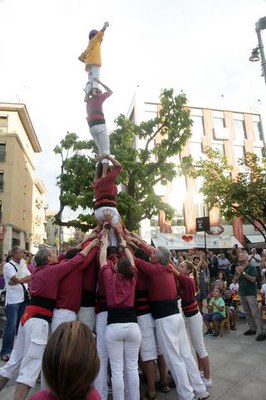Els Castellers de Lleida, també presents en el 5è Obert Centre Històric.