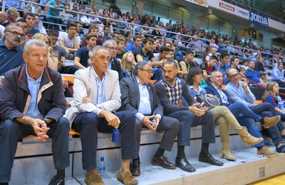 L'alcalde Ros, en l'estrena del Força Lleida al Barris Nord a la lliga, contra l'Ourense (72-71).