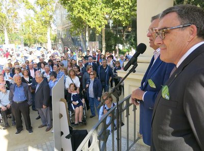 Ros i Siurana han fet els parlaments des de la Glorieta dels Camps Elisis.