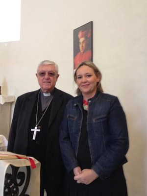 La regidora Neus Brocal ha assistit a la missa que aquest matí ha oficiat el bisbe, Joan Piris, en la capella del cementiri municipal restaurada per ….