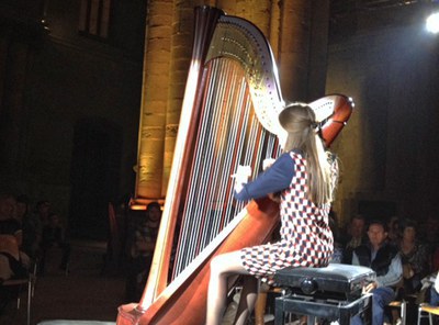 La nau central de la Seu Vella ha collit el concert de cloenda del curs internacional Arpa Horta de Lleida.