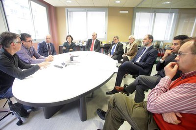 Els responsables de la Fundació Repsol, acompanyats dels responsables del Parc i de GlobaLleida han visitat diferents empreses del Parc..