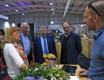 La tinent d'alcalde S.Mestres, amb el regidor J.Barberà; el president de la Cambra de Comerç de Lleida J.H. Simó, i el director de Fira de Lleida, O.….