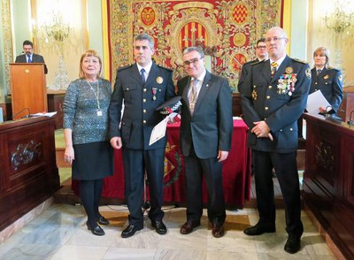 Enguany la Guàrdia Urbana ha atorgat 136 reconeixements en l'acte institucional celebrat a la Paeria.