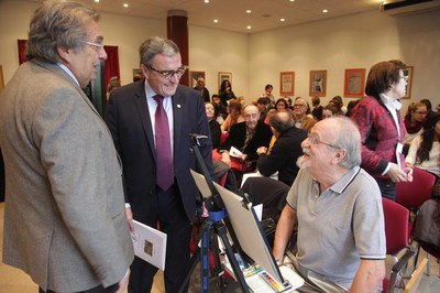 Els alcaldes Ros i Siurana amb Joaquim Ureña..
