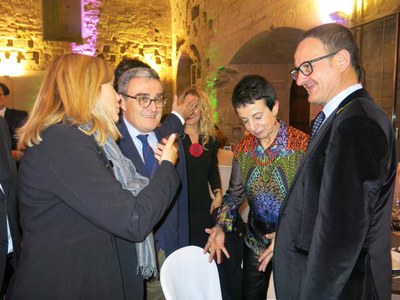 Ros amb la vicepresidenta Ortega i Carme Ruscalleda.