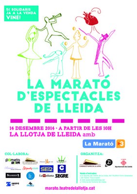 Cartell de la Marató d'Espectales a la Llotja.