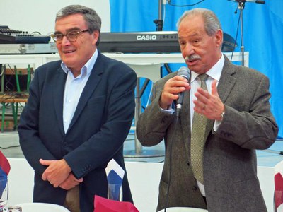 Ros i Farré, en el dinar de Nadal de la Llar municipal de la Bordeta.