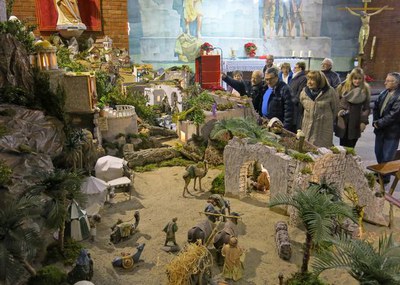 El pessebre monumental de la parròquia de Sant Pau.