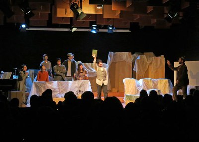 M.Parra i F.Larrosa han assistit a la representació d'El Trencanous del grup resident de l'Auditori LleidArt Ensemble, a l'Espai Orfeó.