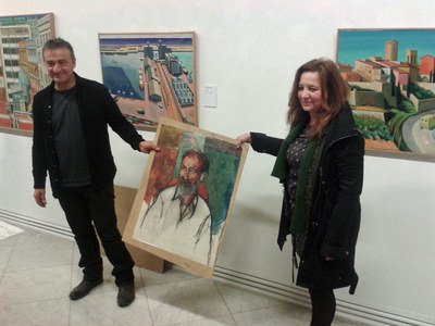 La visita al Morera ha comptat amb la col·laboració de Maite Villafranca, a partir d’un retrat seu de Lluís Trepat, dels anys 80..